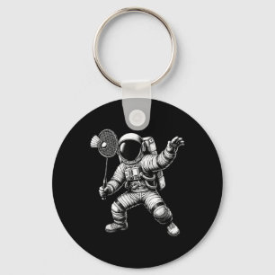 Space Astronaut Badminton Player Shuttle Sport  Key Ring