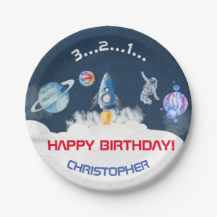 Space Astronaut Birthday party   Paper Plate