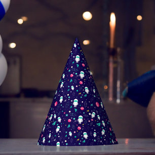 Space Astronaut Cartoon Pattern Party Hat