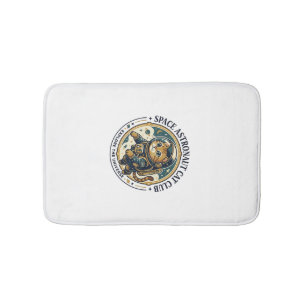 Space Astronaut Cat Cat Dad Gift Idea - Space Astr Bath Mat