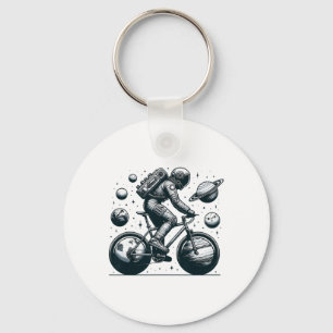 Space Astronaut Cycling For Bicycle Enthusiast And Key Ring