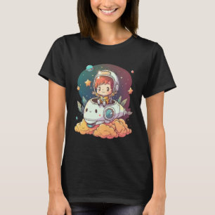 Space Astronaut Dog Earth Planet Astronomy Spacema T-Shirt