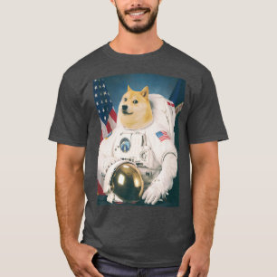 Space Astronaut Dog Shiba Funny Dog Lovers T-Shirt