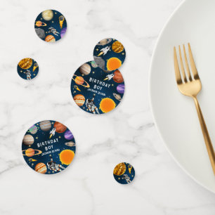 Space Astronaut First Birthday Party Confetti