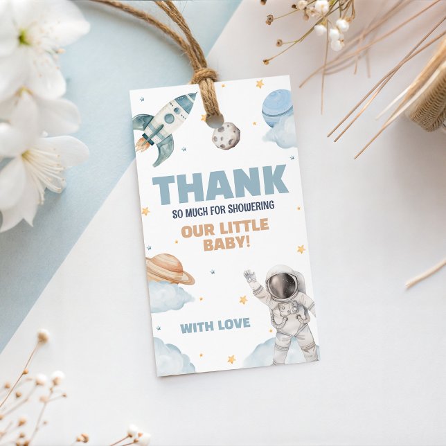 Space Astronaut Galaxy Favour Thank You Tag (Creator Uploaded)