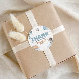 Space Astronaut Galaxy Favour Thank You Tag