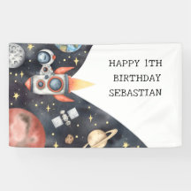 Space Astronaut galaxy planets boy Birthday Party 