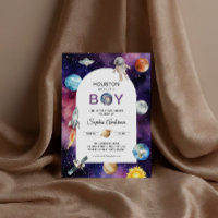 Space Astronaut Houston We've A Boy Baby Shower
