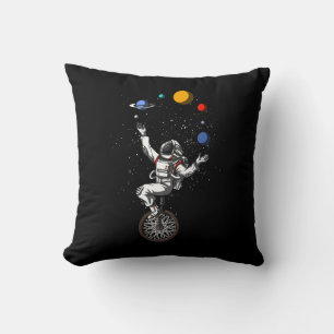 Space Astronaut Juggling Planets Cosmic Astronomy Cushion