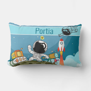 Space Astronaut on a Moon Mission Lumbar Cushion