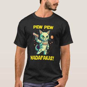 Space Astronaut Pew Madafakas Colorpoint Shorthair T-Shirt