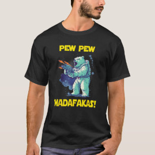 Space Astronaut Pew Madafakas Polar Bear T-Shirt