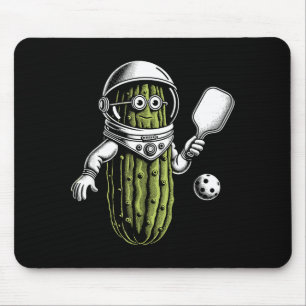 Space astronaut pickle playing pickleball pickle mouse pad