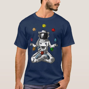 Space Astronaut Planets Meditation T-Shirt