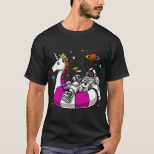 Space Astronaut Riding Unicorn Float T-Shirt