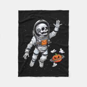 Space Astronaut Skeleton Halloween kids Boys Girls Fleece Blanket
