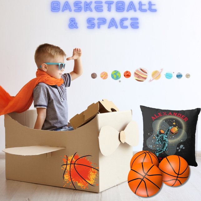 Space Astronaut Slamdunk Cool Kids Basketball Team Cushion (Creator Uploaded)