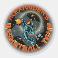 Space Astronaut Slamdunk Cool Kids Fun Basketball