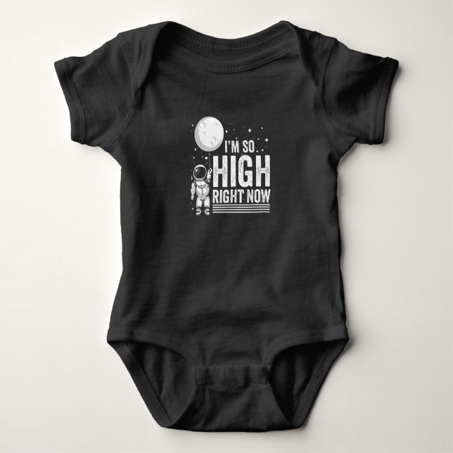 Space Astronaut Space Planets Baby Bodysuit (Front)