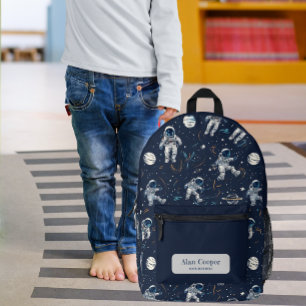 Space Astronauts Stars & Planets Kids' Printed Backpack