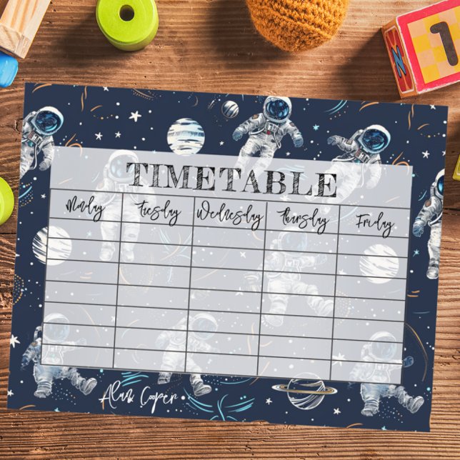 Space Astronauts Stars & Planets Kids' Timetable  (Creator Uploaded)