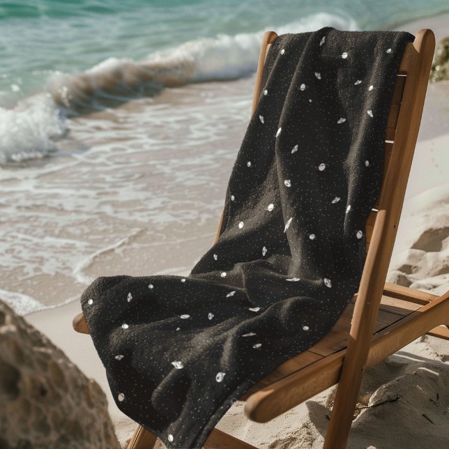 Space Astronomy Seamless Pattern Beach Towel (Creator Uploaded)
