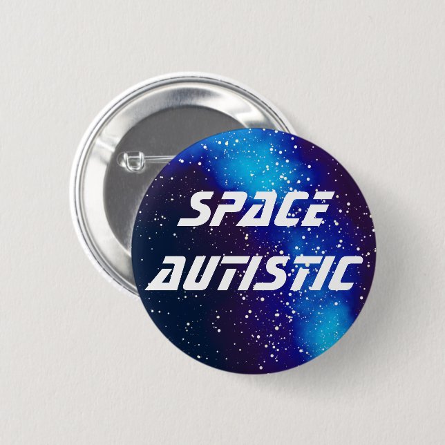 Space Autistic Customisable Galaxy Identity 6 Cm Round Badge (Front & Back)