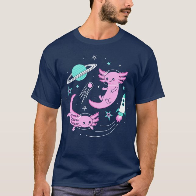 Space Axolotls T-Shirt (Front)