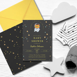 Space Baby Shower, Cute Cat, Cosmic Cutie Invitation