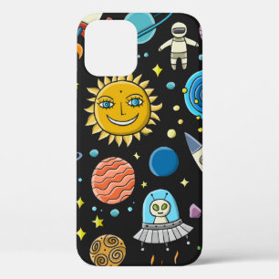 Space Background. Planets of the solar system. Roc iPhone 12 Case