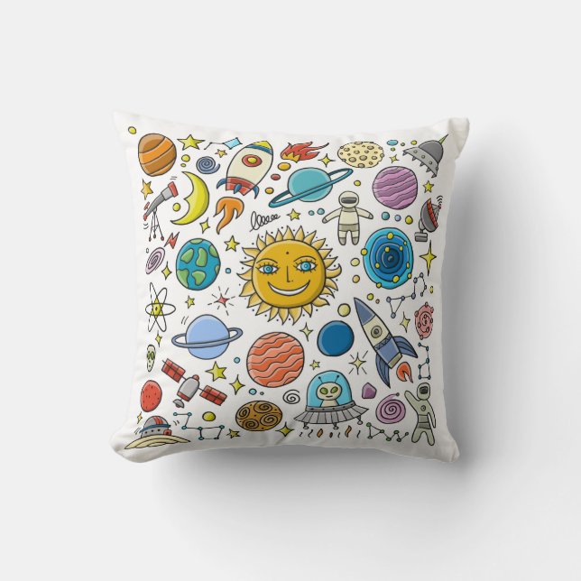 Space Background. Planets of the solar system. Roc Cushion (Front)