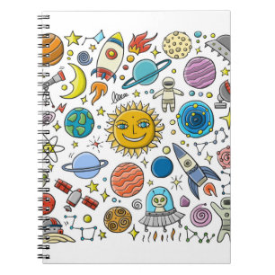 Space Background. Planets of the solar system. Roc Notebook