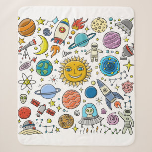 Space Background. Planets of the solar system. Roc Sherpa Blanket