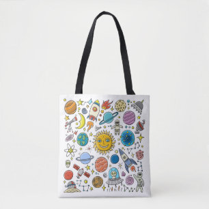 Space Background. Planets of the solar system. Roc Tote Bag
