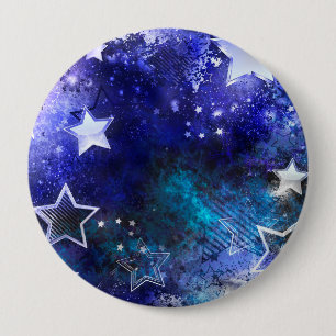 Space Background with Stars 10 Cm Round Badge