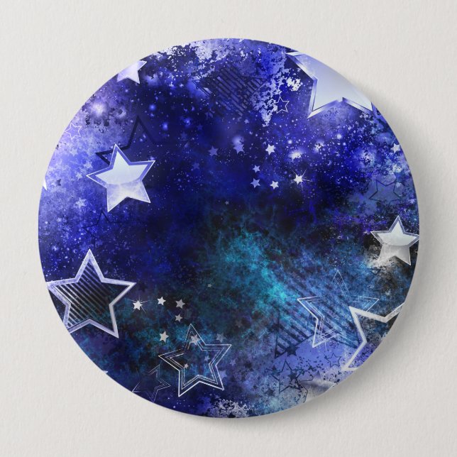 Space Background with Stars 10 Cm Round Badge (Front)