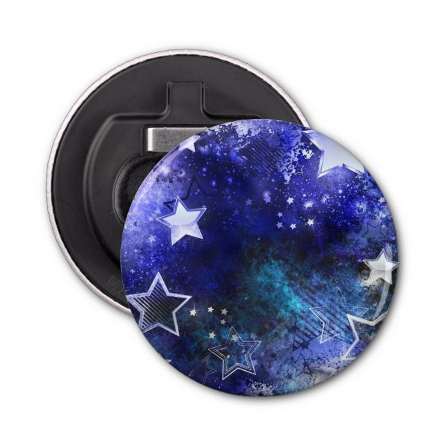 Space Background with Stars Bottle Opener (Front)