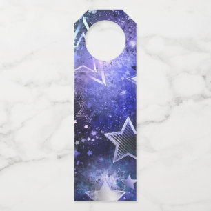 Space Background with Stars Bottle Tag