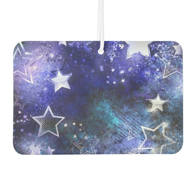 Space Background with Stars Car Air Freshener (Front)