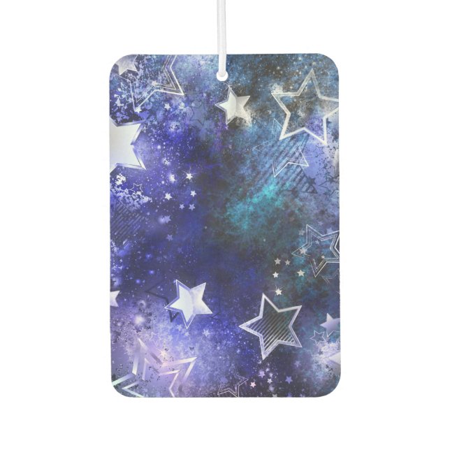 Space Background with Stars Car Air Freshener (Front)