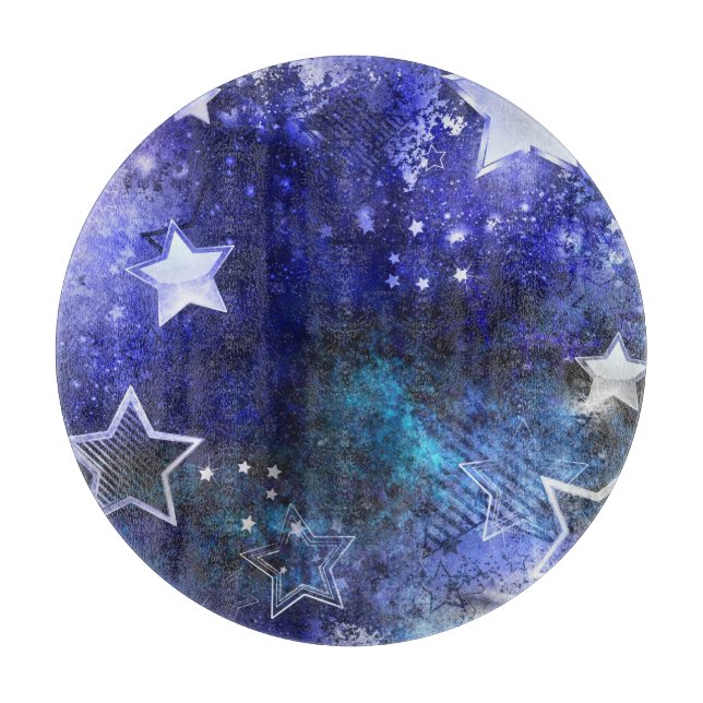 Space Background with Stars Cutting Board (Front)