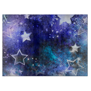 Space Background with Stars Cutting Board