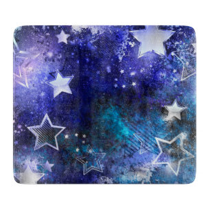 Space Background with Stars Cutting Board