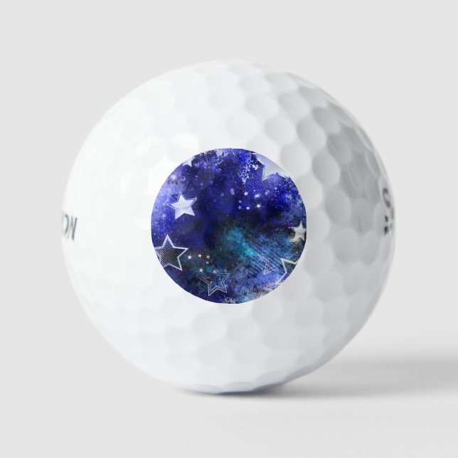 Space Background with Stars Golf Balls (Front)