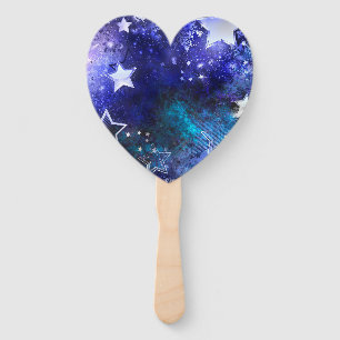 Space Background with Stars Hand Fan