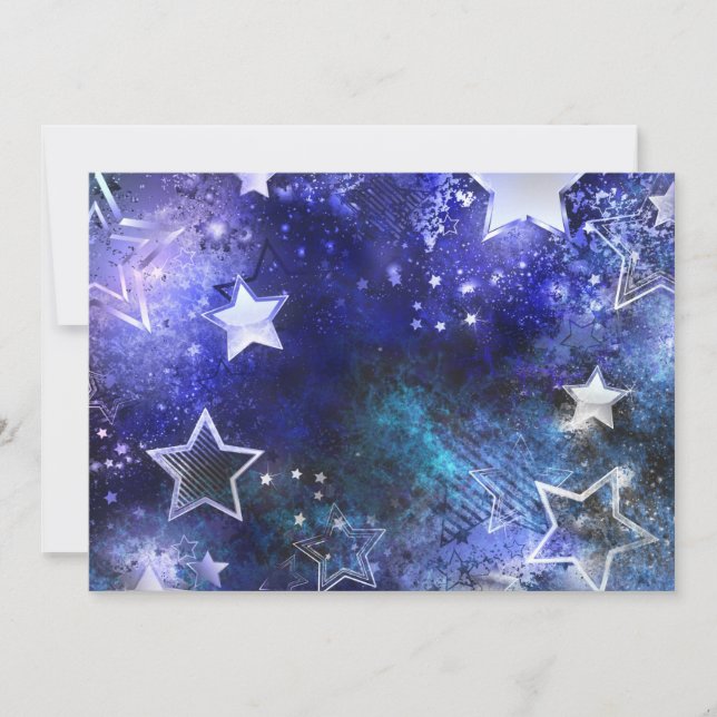 Space Background with Stars Holiday Card (Front)