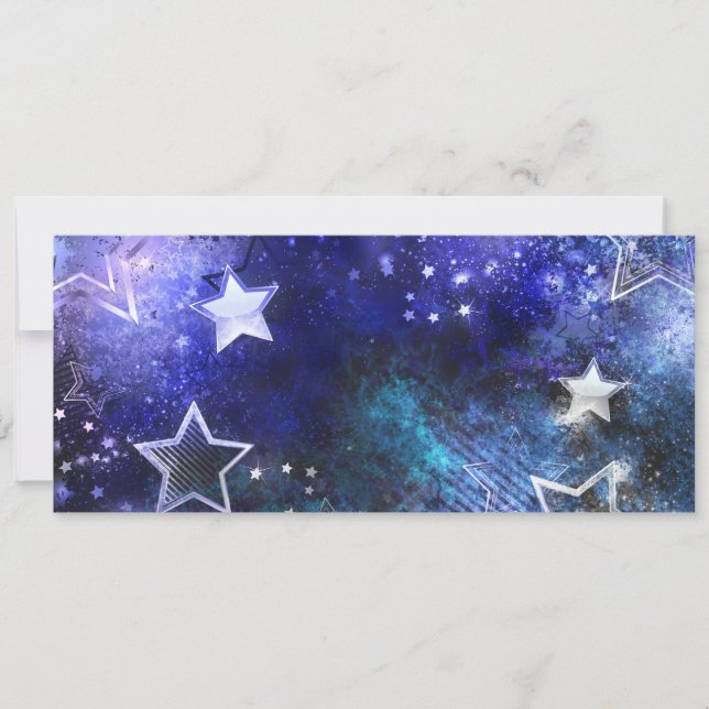 Space Background with Stars Holiday Card (Front)