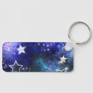 Space Background with Stars Key Ring