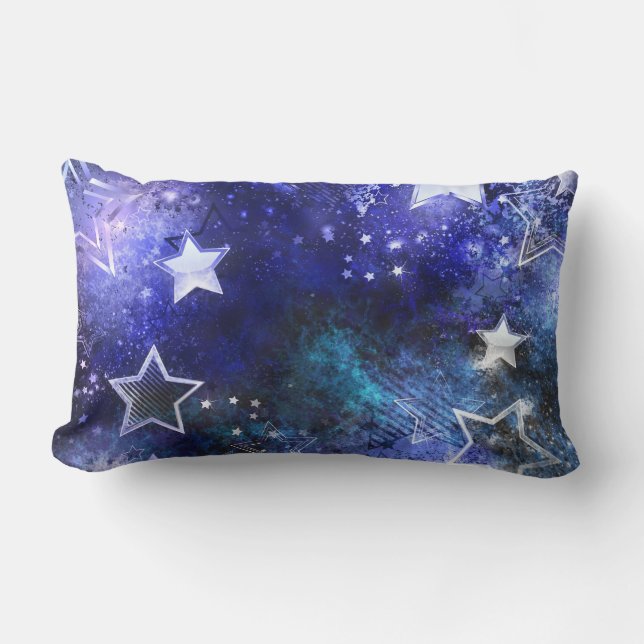 Space Background with Stars Lumbar Cushion (Front)