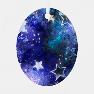 Space Background with Stars Metal Tree Decoration